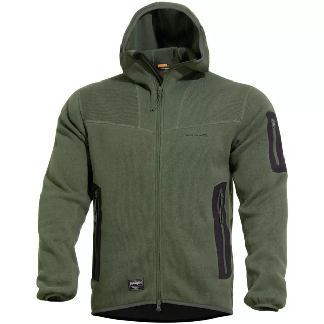 Pentagon Falcon Pro Sweat Capuche Homme Zippés Pull Fermeture Éclair Camo Green