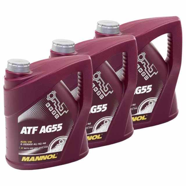 12 (3x4) Liter MANNOL AG 55 Automatik Getriebeöl ATF Öl für ZF 6 HP VW