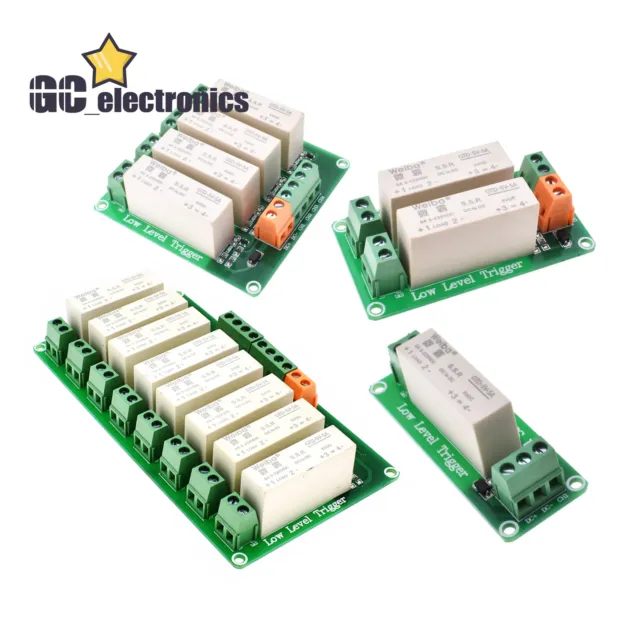 DC-DC 1/2/4/8 Channel SSR Solid State Relay Low Trigger 5A 0-2V for Arduino A3GS