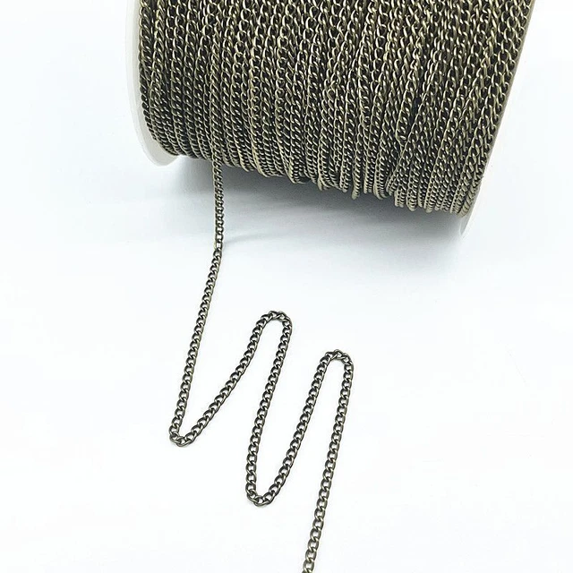 Plated Necklace Link Chains - Metal Iron Chain Jewelry Making Supplies 2yards Se