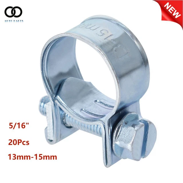 5/16"（13mm-15mm）FUEL INJECTION HOSE CLAMP / AUTO Fuel Clamps New 20pcs