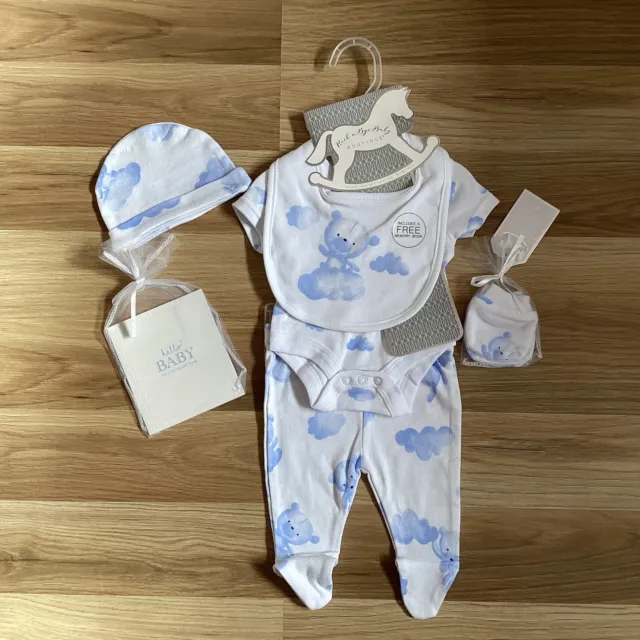 Baby Boy Clothes Newborn 9lb New Tags Designer 5 Piece Layette Memory Book Gift