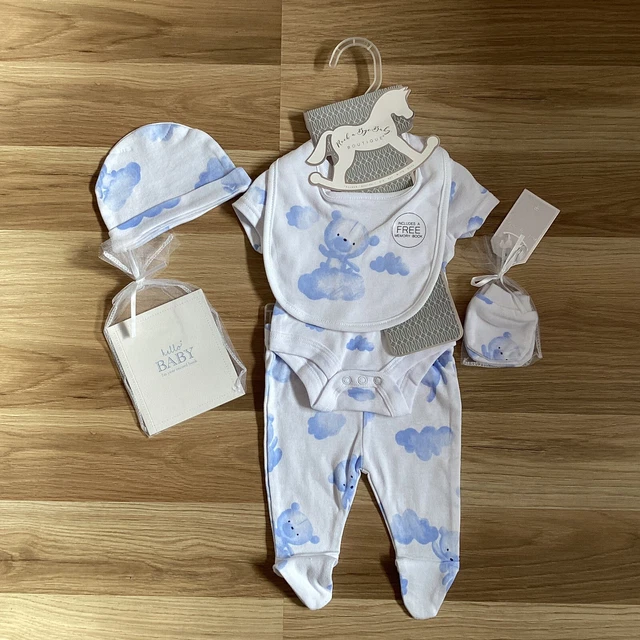 Baby Boy Clothes Newborn 9lb New Tags Designer 5 Piece Layette Memory Book Gift