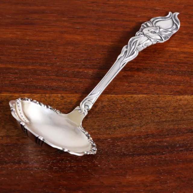 Lovely Fessenden Art Nouveau Sterling Silver Gravy Ladle Tulip 1910 No Mono