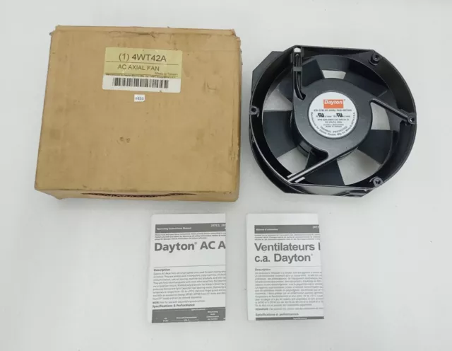 Dayton 239 Cfm AC Axial Ventilateur 4WT42A 115V 0.23A Thermal Protégé Cooling