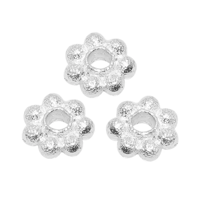 300 Pcs 5Mm Bali Flower Daisy Spacer Beads Sterling Silver Plated