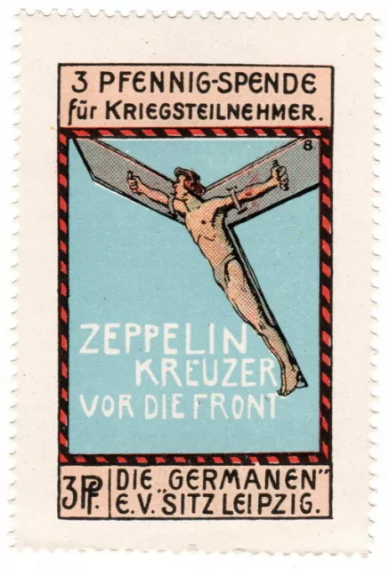 (I.B) Germany (Great War) Cinderella : Leipzig Zeppelin Fund 3pf