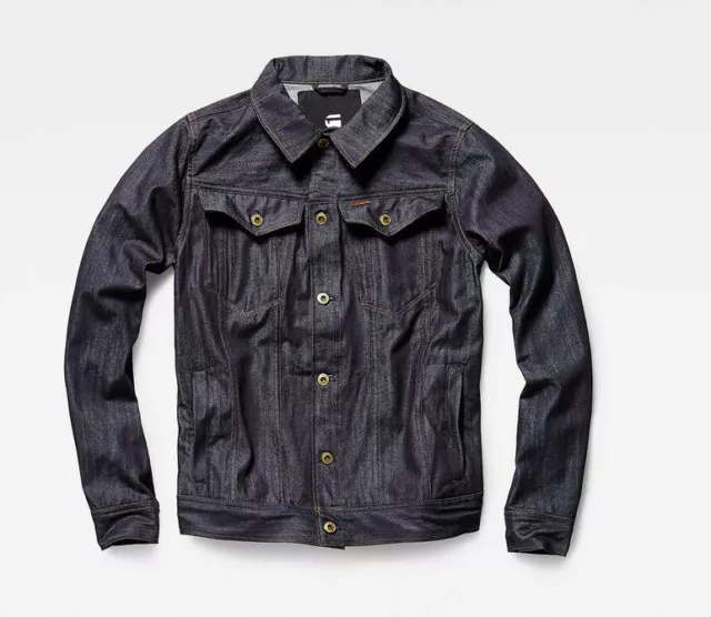 G STAR PREMIUM 3301 Deconstructed 3D Slim Jacket Raw Blue Jeans