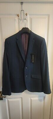 Taylor & Wright Mens Blue  Polyester Jacket Suit Jacket Size 38R  - skinny fit