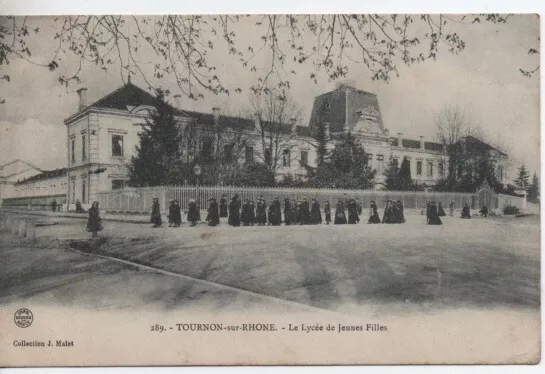 Carte Postale Ancienne Tournon-sur-Rhône – Lycée Vu Du Rhône, Dos Non Divisé, 07