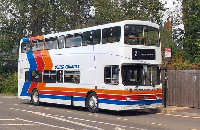 BUS PHOTO UNITED Counties 654 Photograph Leyland Olympian Pic ...