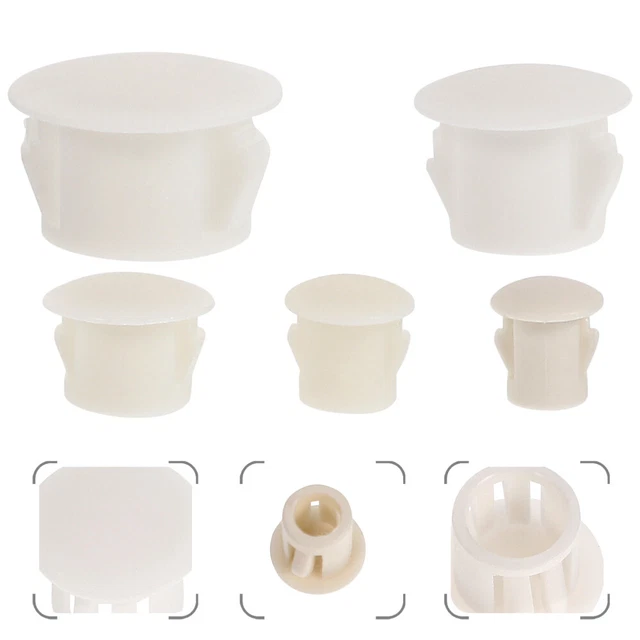 100 piezas Tapa de panel decorativo Nailon Plástico Puerta Vinilo Parche de revestimiento Blanco