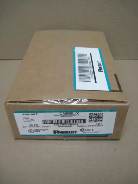 Panduit Pan-Net CMBBL-X Black Mini-Com Blank 1-Port Insert Module C **BOX OF 50*