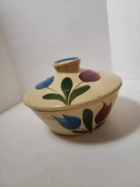 Watts Pottery Tulip #600 Bowl, Lid