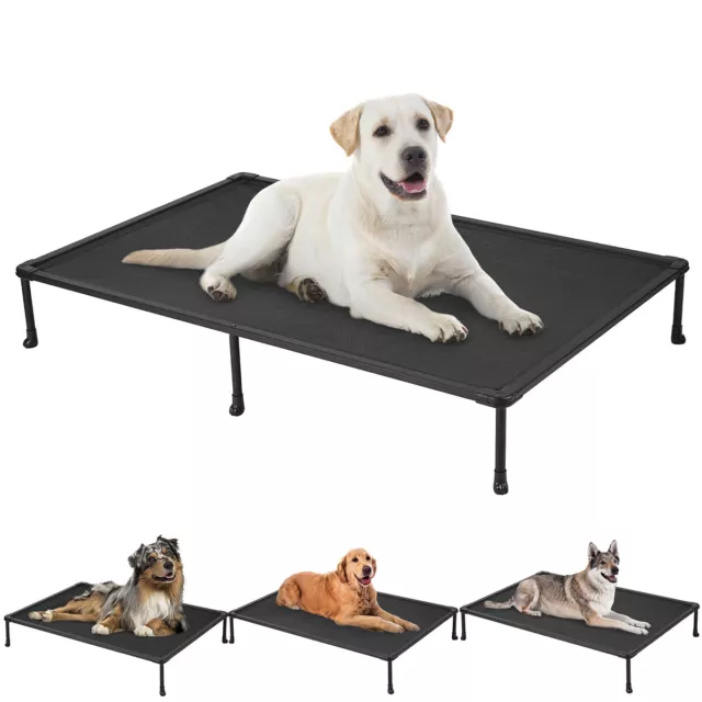 Veehoo Chewproof Elevated Dog Bed Cooling Raised Dog Cots Pet Training Platform
