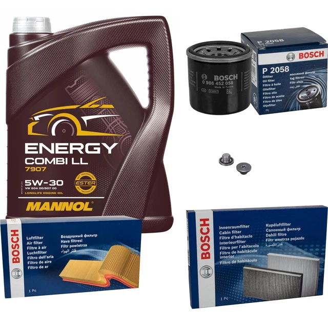 BOSCH Inspektionpaket 6 L MANNOL Energy Premium 5W-30 Für Suzuki Swift IV 1.6
