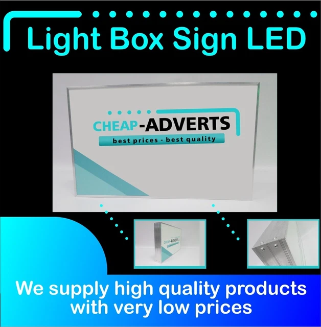 ILLUMINATED PROJECTING LIGHT Box Shop Sign Water Proof - 70cmx30 cm ...