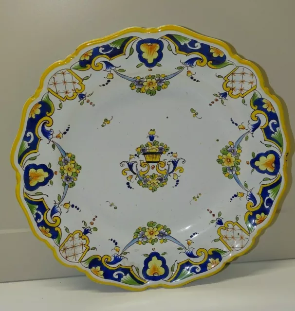 * BELLE ANCIENNE ASSIETTE ALFRED RENOLEAU AR.A. LAMBERTIE décor Goût ROUEN D
