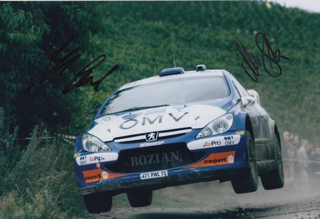 Manfred Stohl and Ilka Minor Hand Signed 12x8 Photo Citroen Xsara Rally 1.