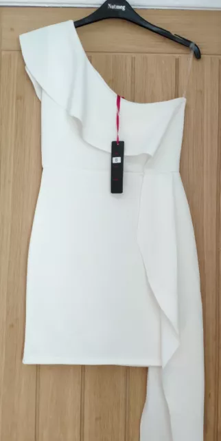 NWT Ivory One Shoulder Dress Size 8