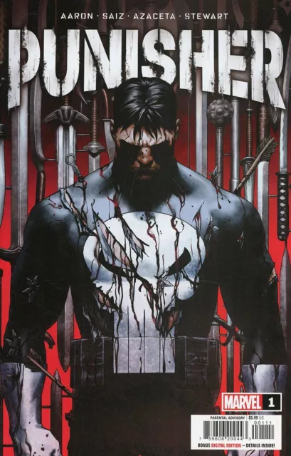 Punisher 1 Cover A Nm New Punisher Logo Marvel Comics 2022 (Volume 12)