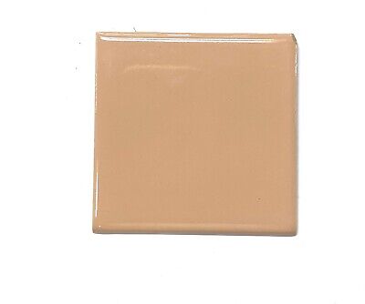 1ea Vintage Ceramic Wall Tile 4 1/4" Peach Butterscotch Reclaimed Glossy 4x4