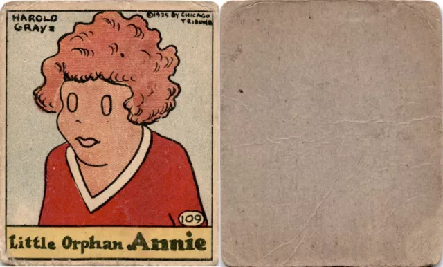 R27 Strip Card, Cartoon Comics, 1935, #109 Little Orphan Annie (B)