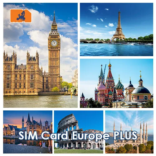 Data SIM Card Europe PLUS - 3GB