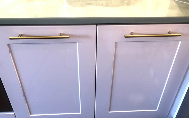 x 8 Satin Gold Handle Bars Cabinet Drawer Pulls (CC 7inch / 178mm) GlideRite 3