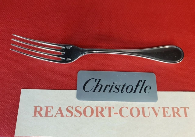 Fourchette à Entremets Christofle America 17cm - Métal Argenté, Bel état, Couvert De Collection