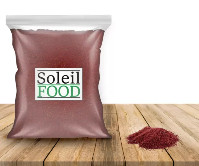 SoleilFOOD Sumach 1kg Sumak Essigbaumgewürz gemahlen Premium Qualität