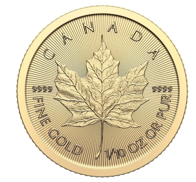 Maple Leaf  2024 * 1/10 Oz 999,9 Gold König Charles Kanada 5 $ NEU