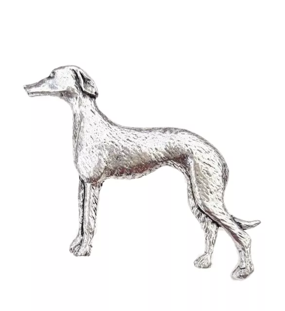 Greyhound Handcrafted in Solid Pewter In UK Lapel Pin Badge