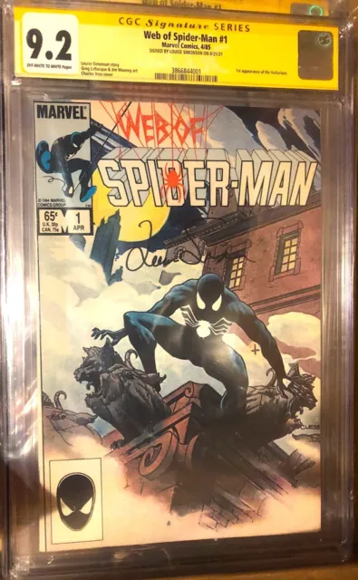 Web of Spider-Man #1 CGC 9.2 OW/W Pages 1st App/Vulturions. Signed by Simonson