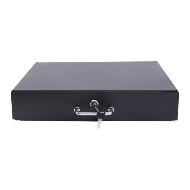 Server Cabinet Case Black 19"  Rack Mount Deep Drawer with Key Lockable 2U