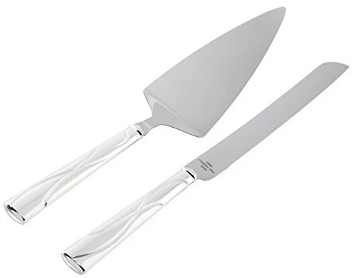 Juego de cuchillos y servidores para pastel Lenox Adorn plateados