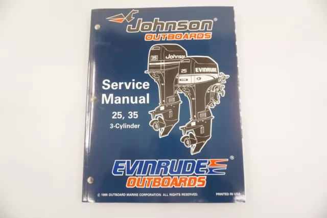 1996 Evinrude Johnson Outboard 25, 35 HP 3-Cylinder Service Shop Manual 507123