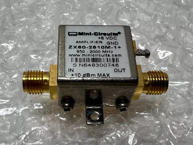 Mini-Circuits ZX60-2510M-1+ Amplifier High Isolation 950 to 2000 MHz 50Ω SMA