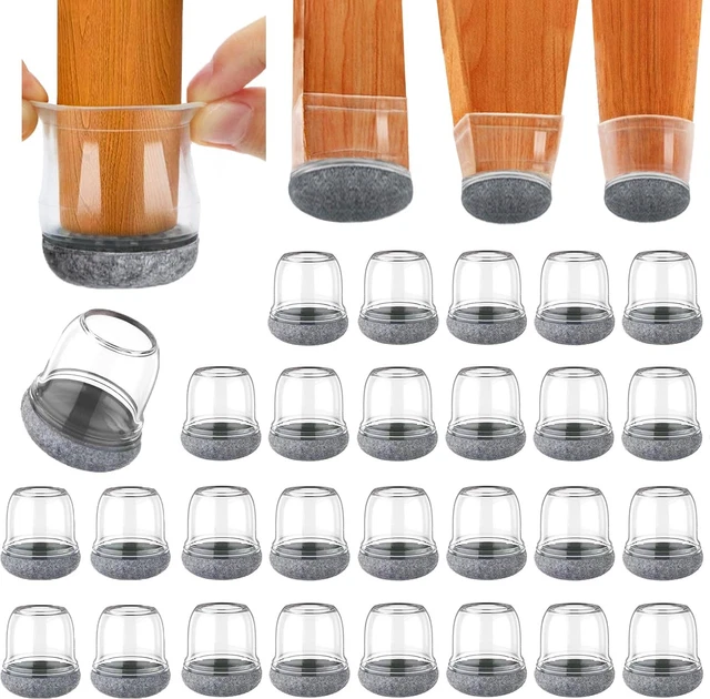 Piedini In Gomma Per Sedie E Mobili - 36 Pezzi Antiscivolo E Antirumore (Trasparente) - Foto 10