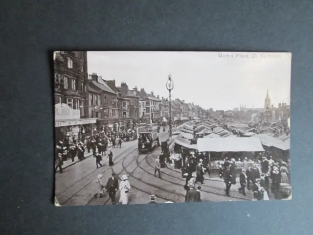 Market Place, Great Yarmouth, Norfolk-  An Animated  Vintage R/P Card