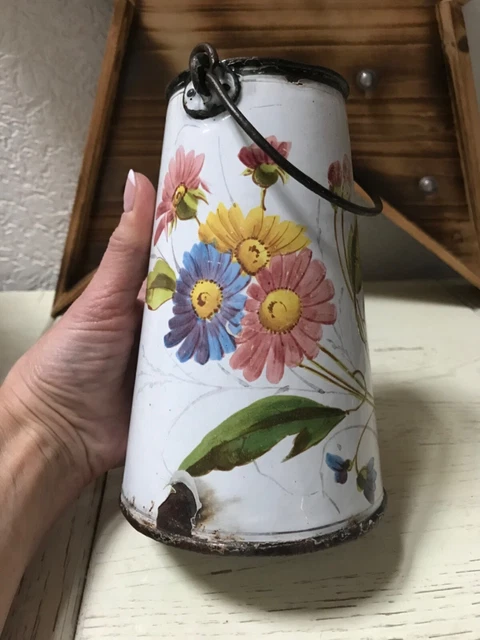 pot à lait ancien émaillé A.Aubry et Fils Gosselies