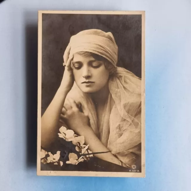 Edwardian Actress Postcard Real Photo 1917 Miss Gladys Cooper Wistful Pose