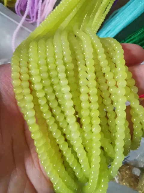 6mm Green Beads 15 "Bead for Jewelry Making High Quality