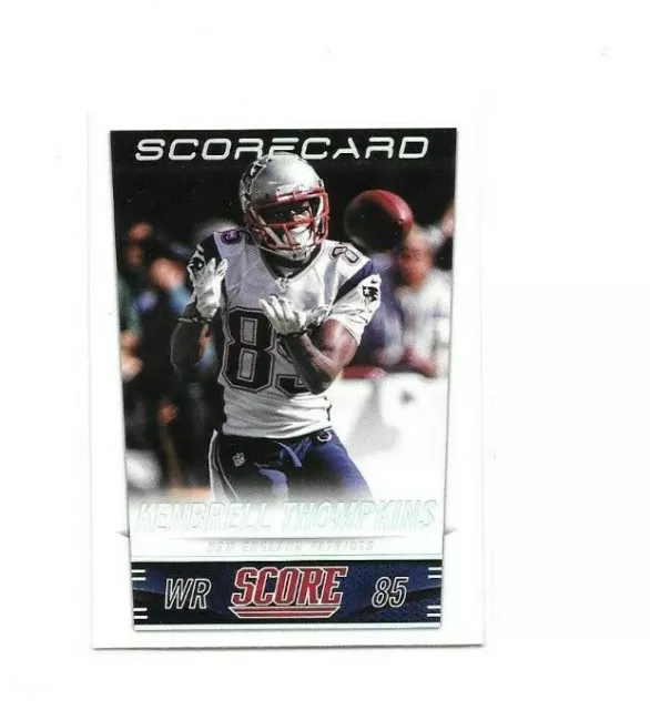 New England Patriots Kenbrell Thompkins 2014 Scoreboard Parallel Fb Card #130