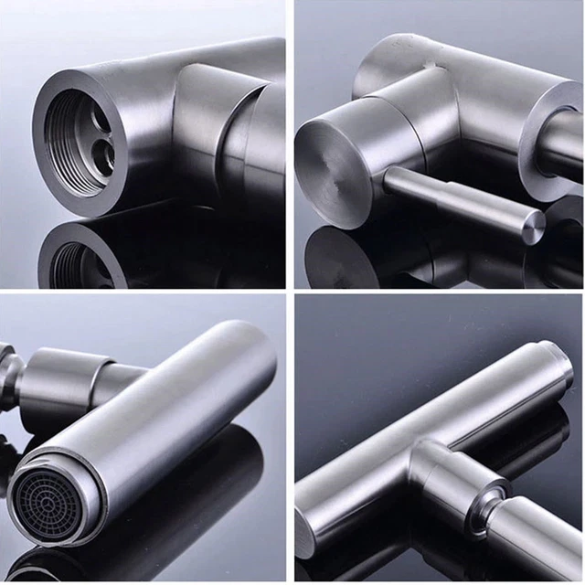 Moderne Küche Mixer Wasserhahn drehbar Mono Hebel Ausziehschlauch Spray Chrom Spülenhähne 2