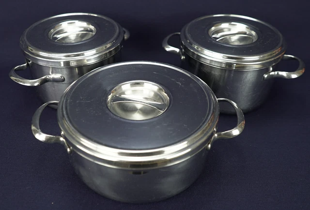 3x Schulte Ufer SUS Romana Topf Kochtopf Inox Edelstahl für Heizplatten