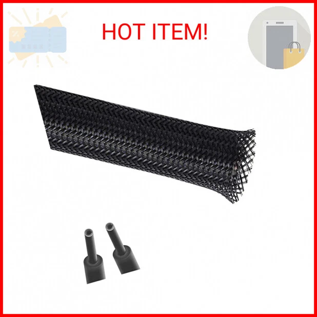 Aibole 25ft-1/2 inch PET Expandable Braided Cable Sleeve Wire Loom, Wire