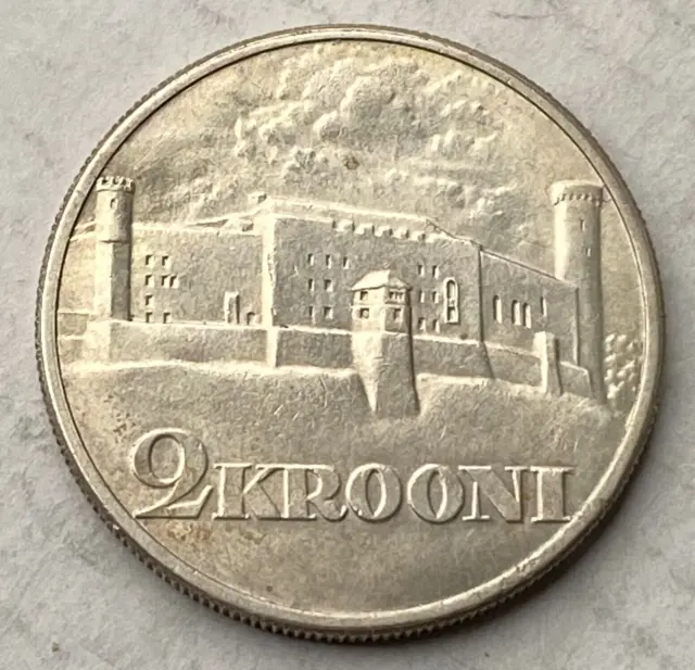 1930 Estonia .500 silver coin 2 Krooni,KM#20,5284