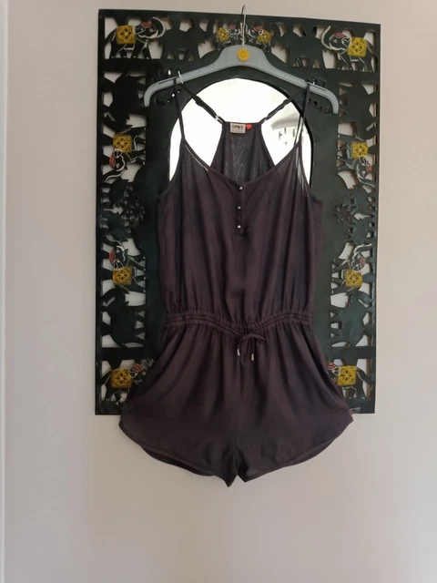 Combishort Zara Femme - Taille M/L - 100% Lin Vert D'Eau - Très Bon État Occasion