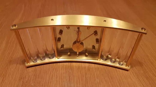 Rare 1950's Jaeger LeCoultre table clock with 8 days inline movement